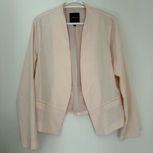 Dynamite Light Pink Blazer Sleek Collarless Design